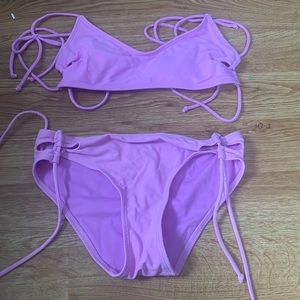 purple bikini swimsuit
